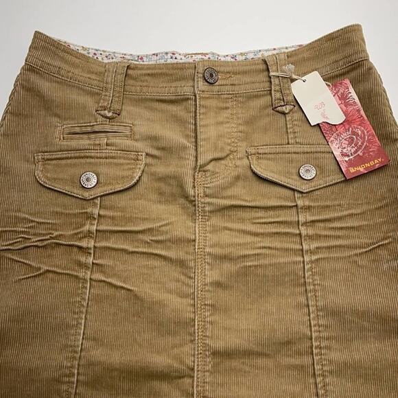 UNIONBAY Womens 1 (Juniors) Tan Corduroy Skirt - Picture 2 of 5